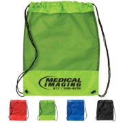 Mesh Panel Drawstring Backpack 1