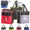 Two-Tone Flat Top Insulated Non-woven Grocery Tote
