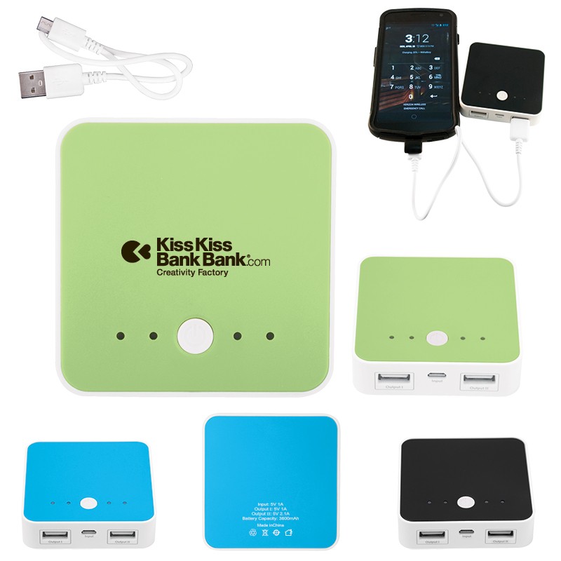 Fashion Square Duo USB Power Bank Charger