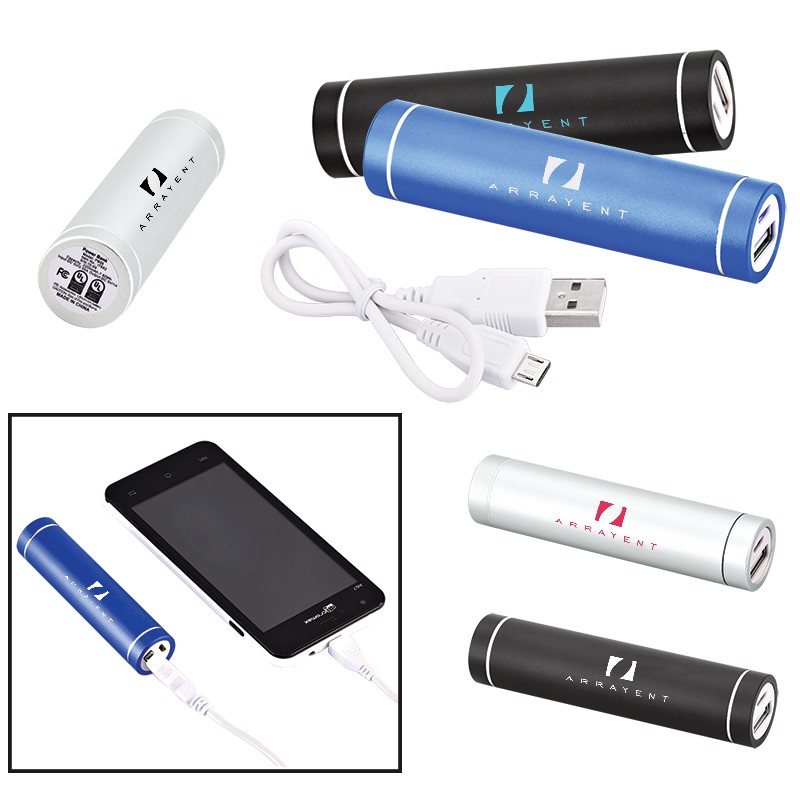 Portable Cylinder Metal Power Bank Charger - UL Certified