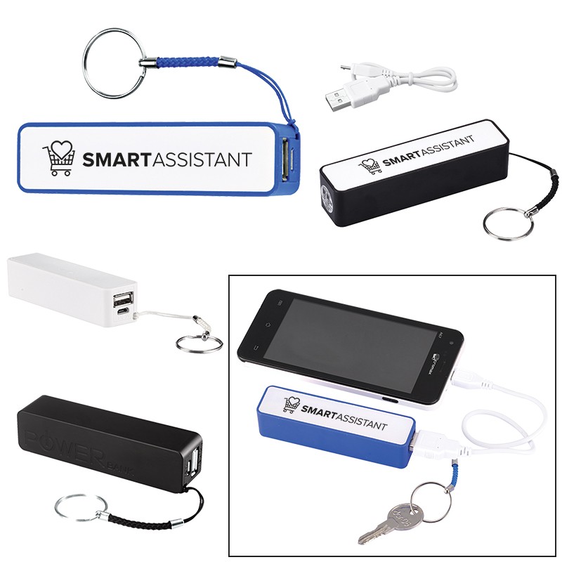 Cube Key Chain Power Bank Charger - UL Certified