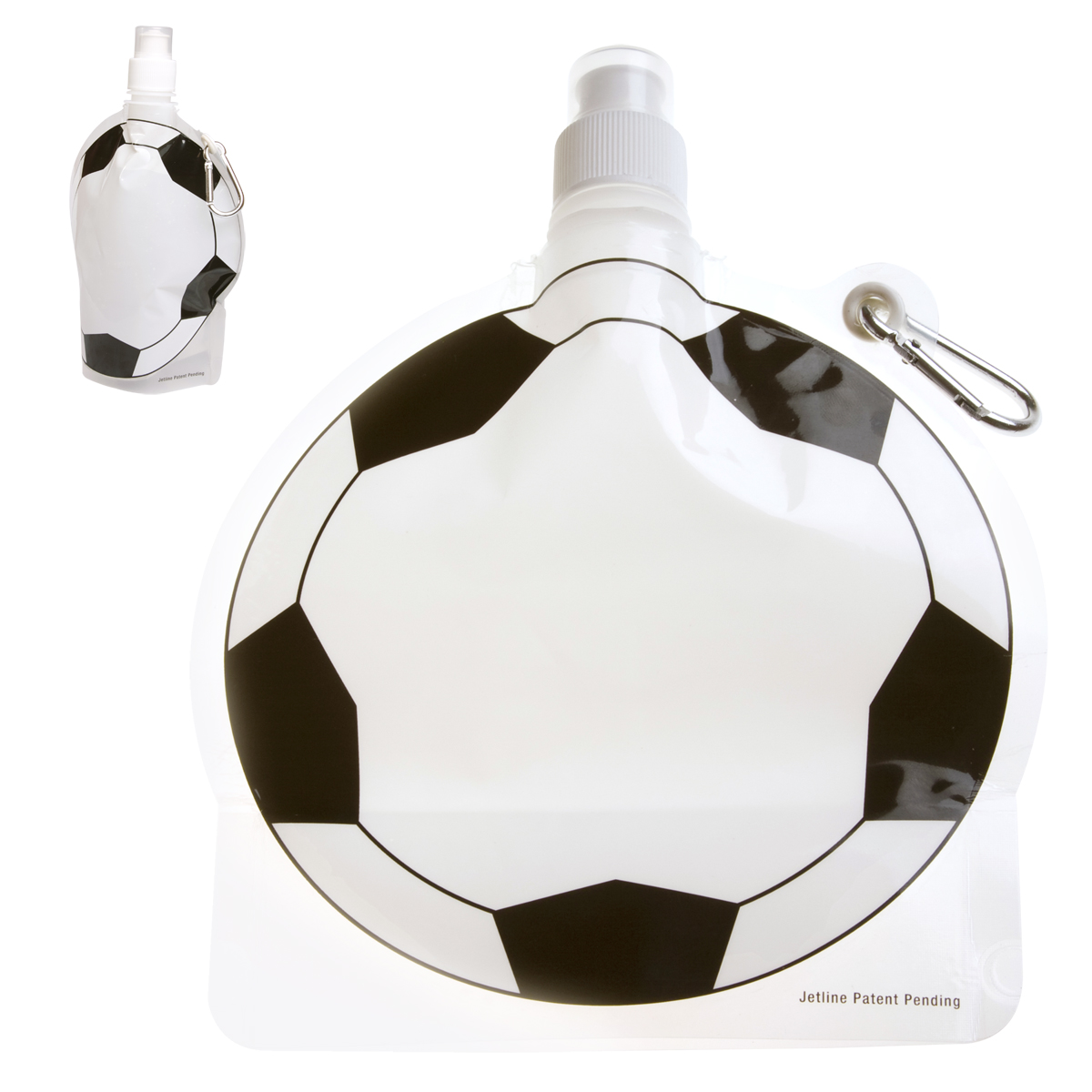 HydroPouch!™ 24 oz. Soccer Ball Collapsible Water Bottle - Patented