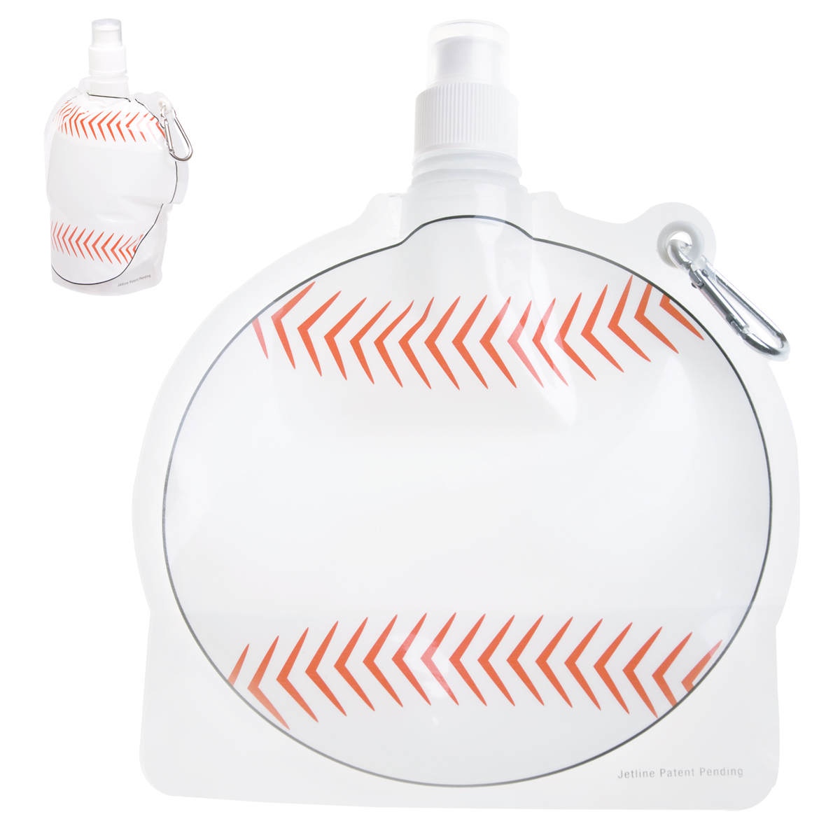 HydroPouch!™ 24 oz. Baseball Collapsible Water Bottle - Patented
