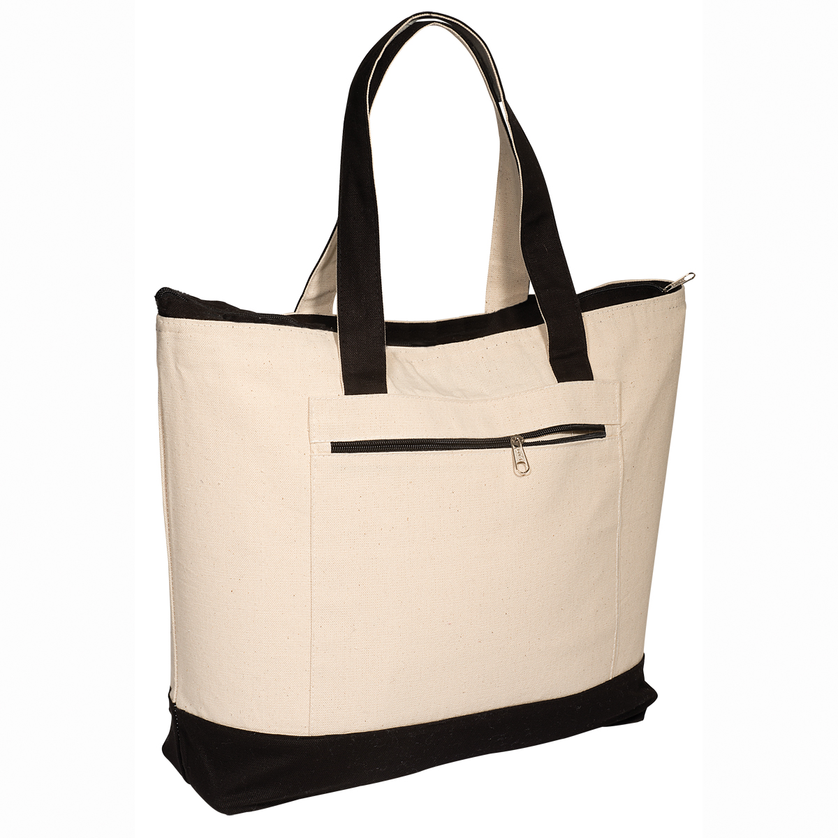 Zippered Cotton Boat Tote