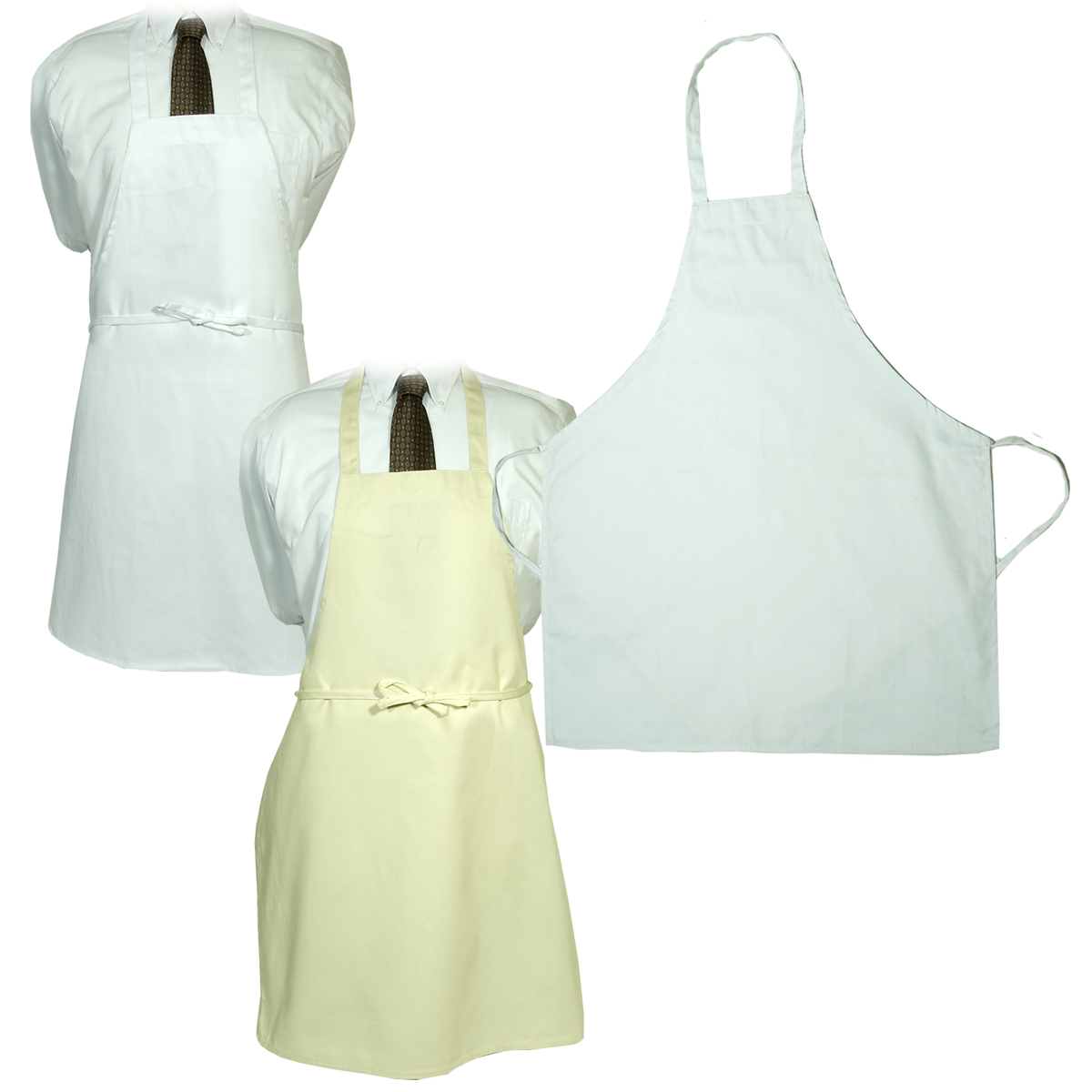 Butcher Apron — Natural and White