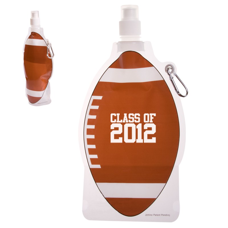 HydroPouch!™ 22 oz. Football Collapsible Water Bottle - Patented