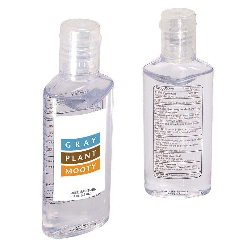 Hand Sanitizer in Oval Bottle - 1 oz.