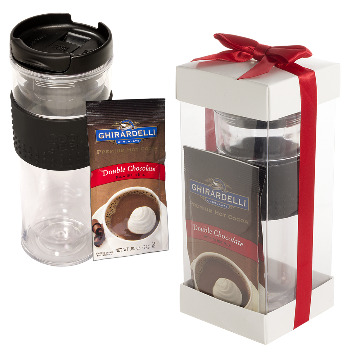 Cool Gear™ Mason Coffee Tumbler & Ghirardelli® Cocoa Set
