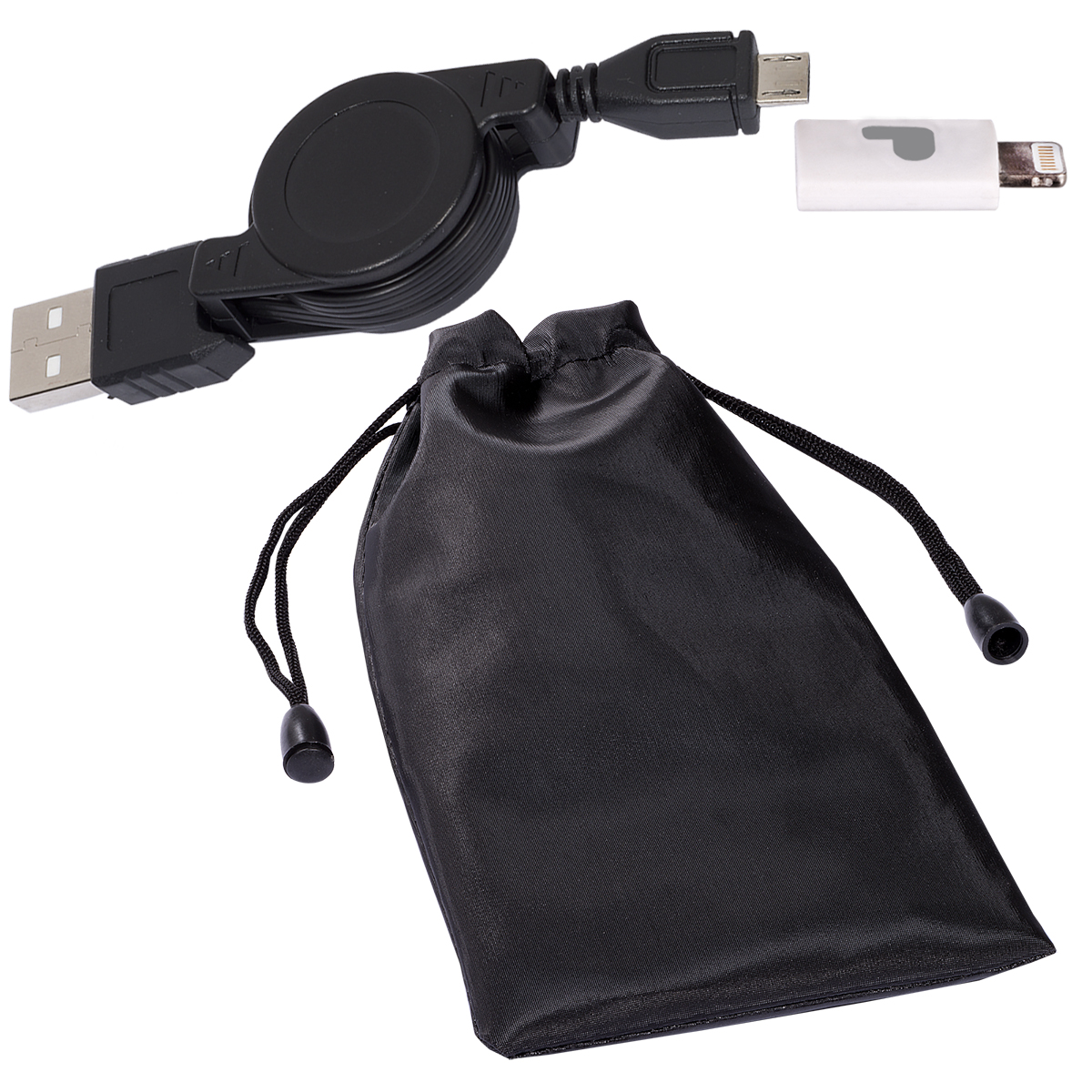 Retractable USB Cable & MFi Lightning Adapter